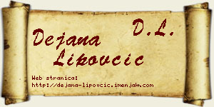 Dejana Lipovčić vizit kartica